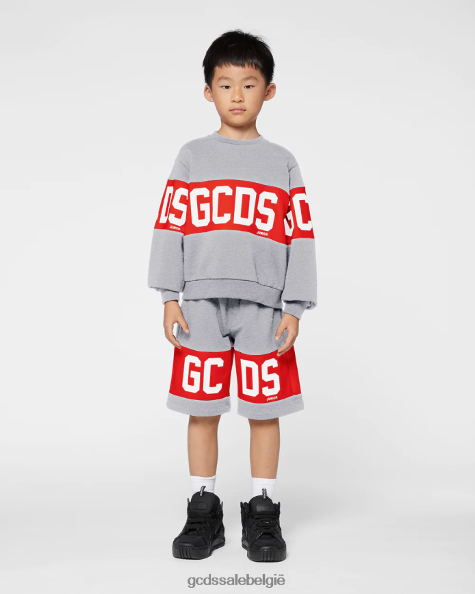 junior logobandshort kinderen GCDS grijs kleding 4600VF746