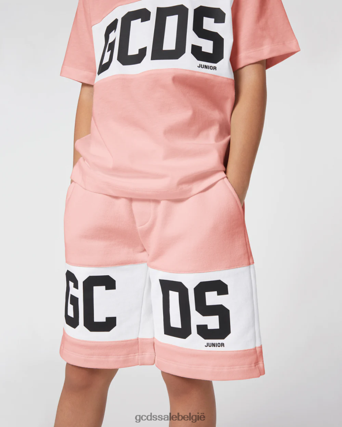 junior logobandshort kinderen GCDS roze kleding 4600VF744