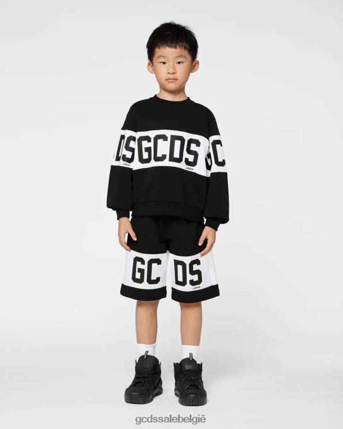 junior logobandshort kinderen GCDS zwart kleding 4600VF745