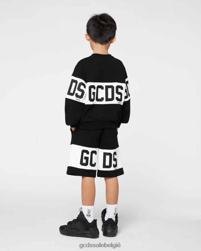 junior logobandshort kinderen GCDS zwart kleding 4600VF745