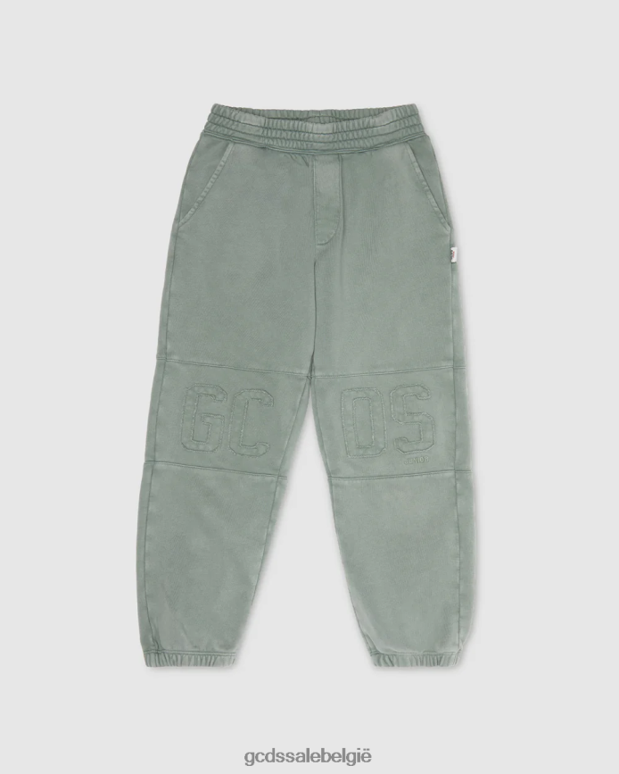 junior overdyed sweatpants met logoband kinderen GCDS groente kleding 4600VF738