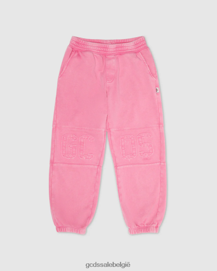 junior overdyed sweatpants met logoband kinderen GCDS wieg roze kleding 4600VF739