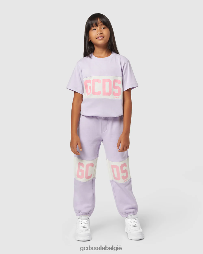 junior sweatpants met logoband kinderen GCDS lila kleding 4600VF740