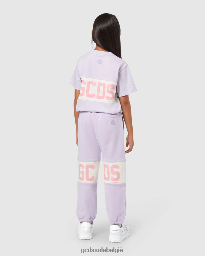 junior sweatpants met logoband kinderen GCDS lila kleding 4600VF740