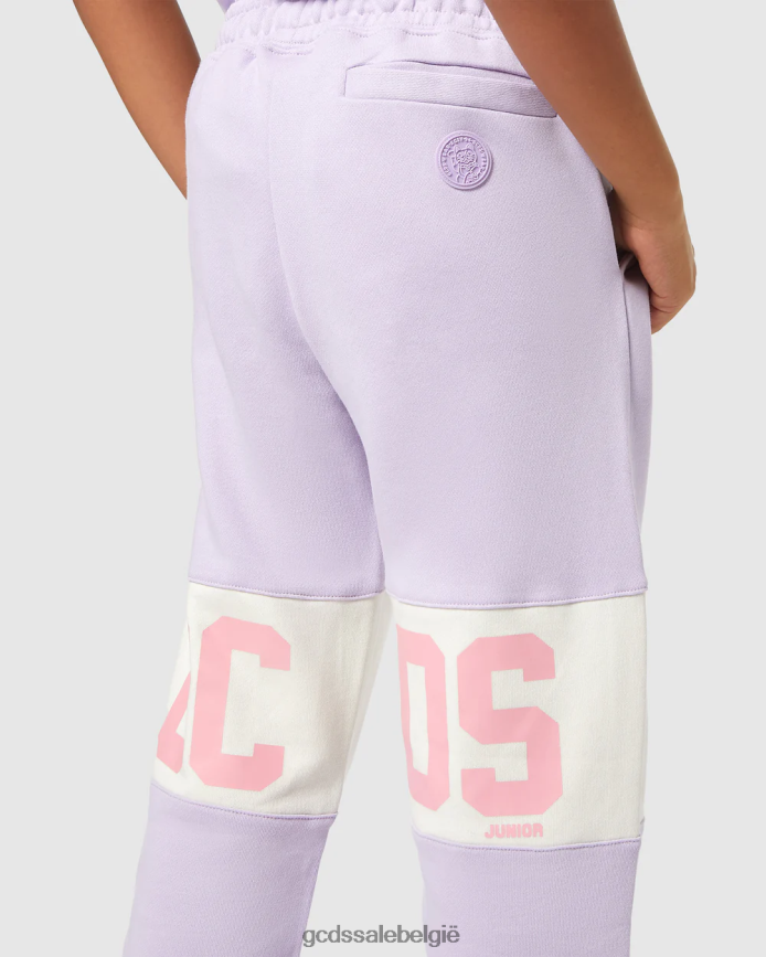 junior sweatpants met logoband kinderen GCDS lila kleding 4600VF740