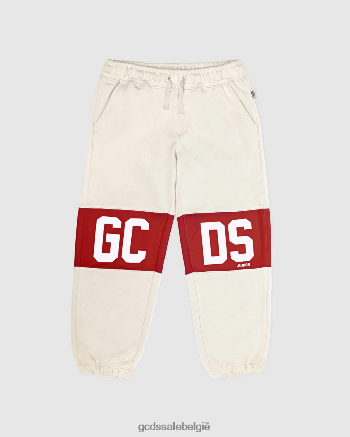 junior sweatpants met logoband kinderen GCDS witkap grijs kleding 4600VF737