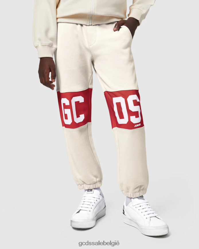 junior sweatpants met logoband kinderen GCDS witkap grijs kleding 4600VF737