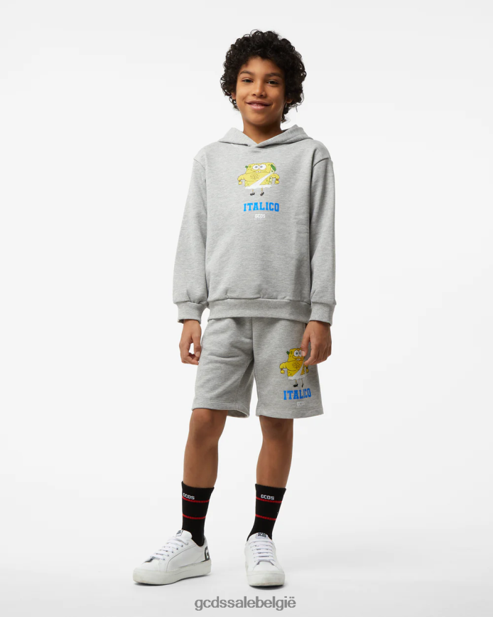 Junior SpongeBob Italico-hoodie kinderen GCDS grijs kleding 4600VF703