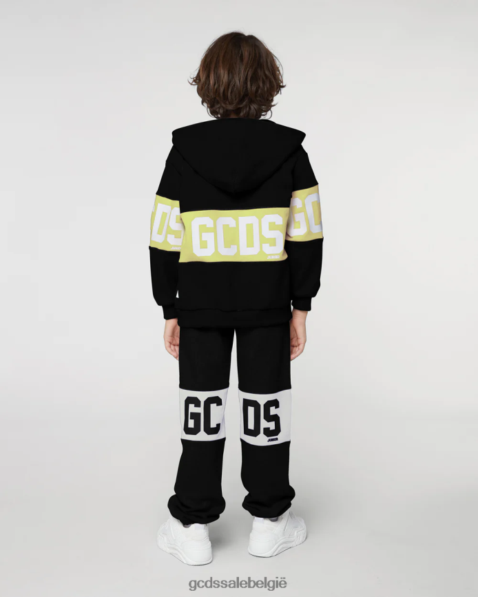 Junior hoodie met logoband kinderen GCDS limoen kleding 4600VF690