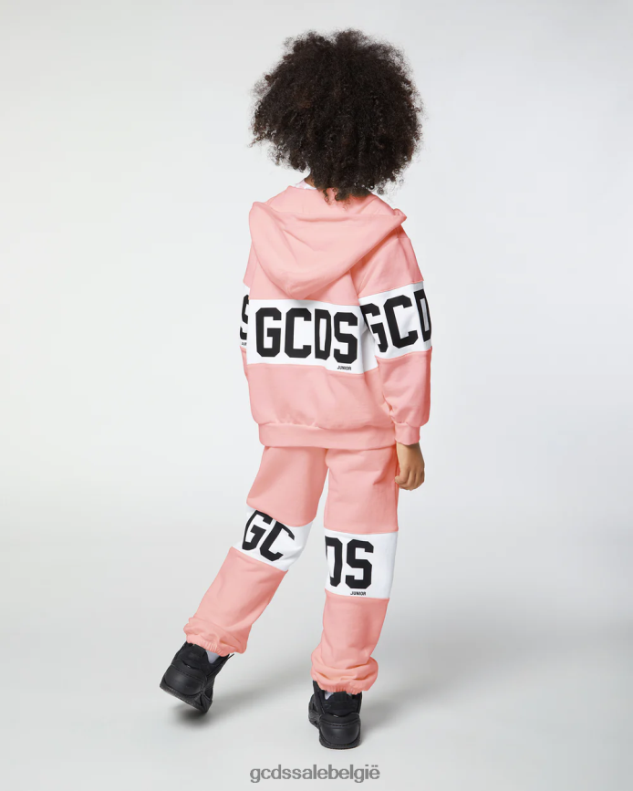 Junior hoodie met logoband kinderen GCDS roze kleding 4600VF688
