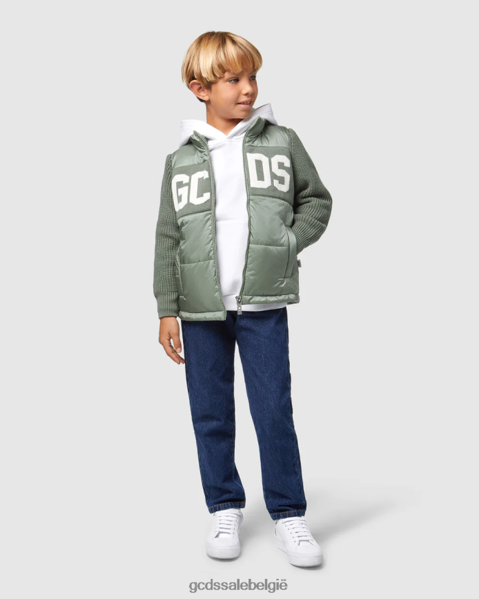 junior bliss-logohoodie kinderen GCDS wit kleding 4600VF675