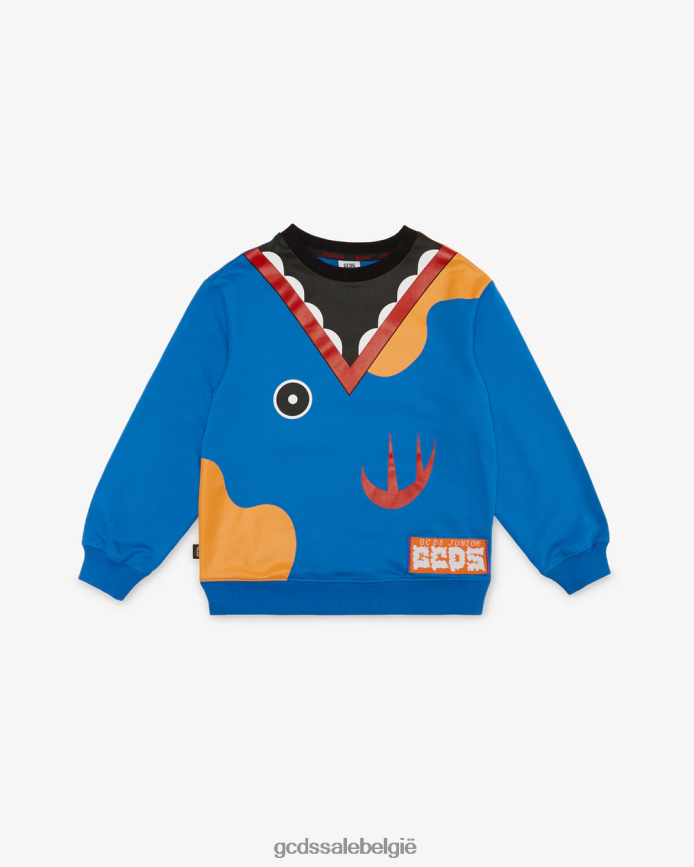 junior haaien ronde hals kinderen GCDS blauw kleding 4600VF702