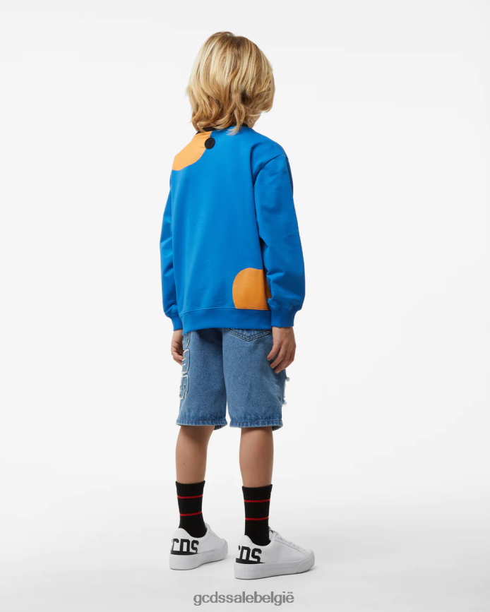 junior haaien ronde hals kinderen GCDS blauw kleding 4600VF702