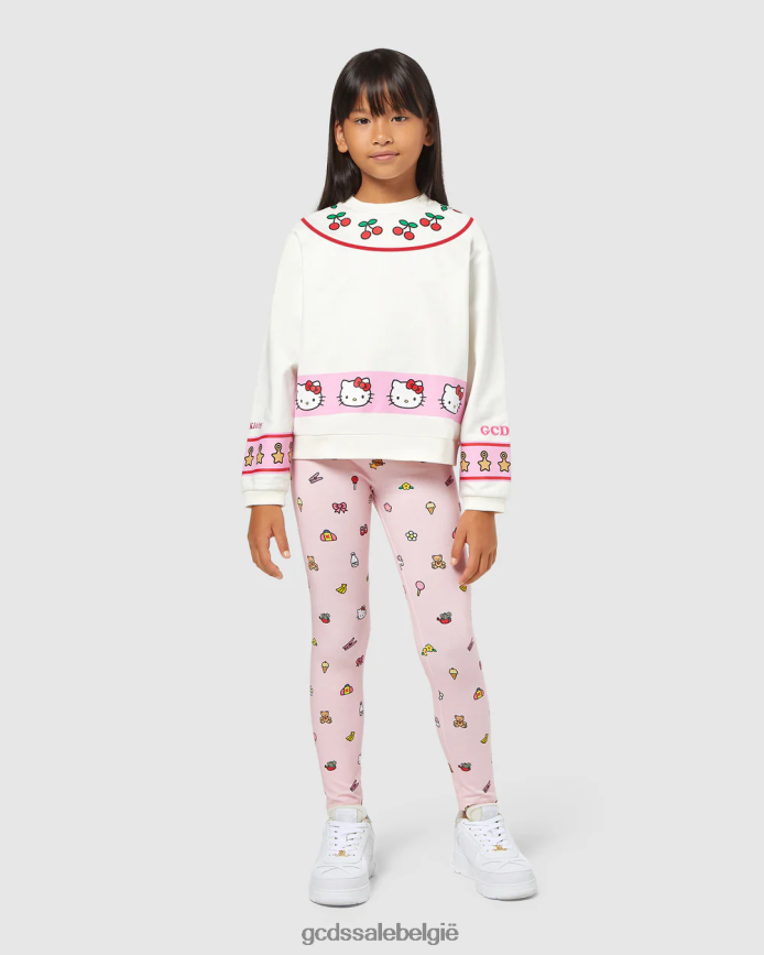 junior hello kitty ronde hals kinderen GCDS gebroken wit kleding 4600VF784