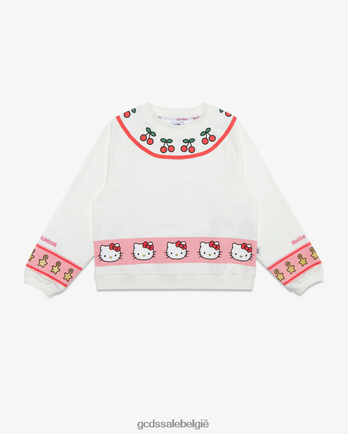 junior hello kitty ronde hals kinderen GCDS gebroken wit kleding 4600VF787