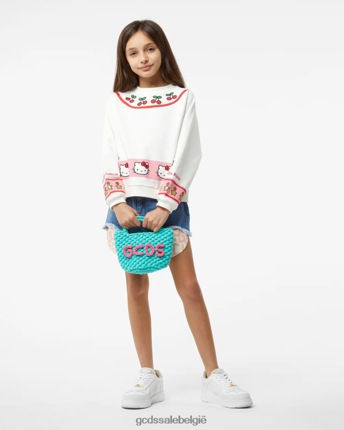 junior hello kitty ronde hals kinderen GCDS gebroken wit kleding 4600VF787