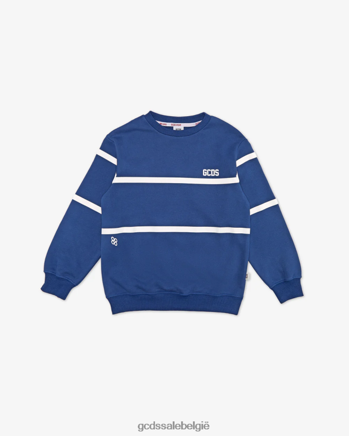 junior lage logoband ronde hals kinderen GCDS blauw kleding 4600VF696