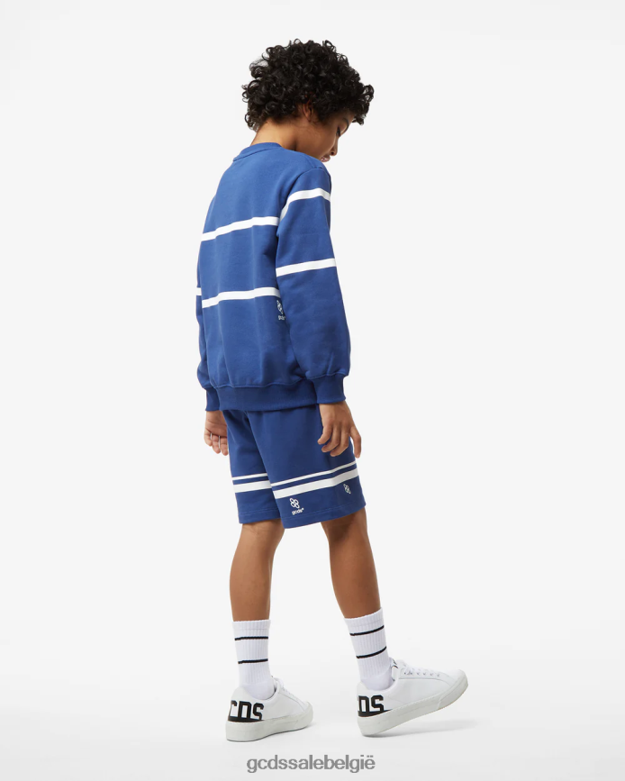 junior lage logoband ronde hals kinderen GCDS blauw kleding 4600VF696