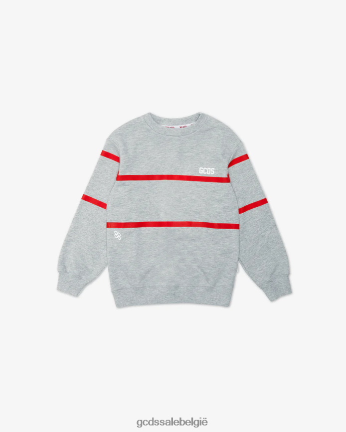 junior lage logoband ronde hals kinderen GCDS grijs kleding 4600VF693