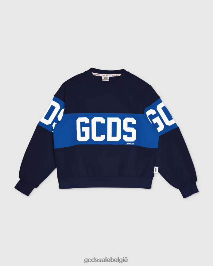 junior logoband met ronde hals kinderen GCDS donkerblauw kleding 4600VF683