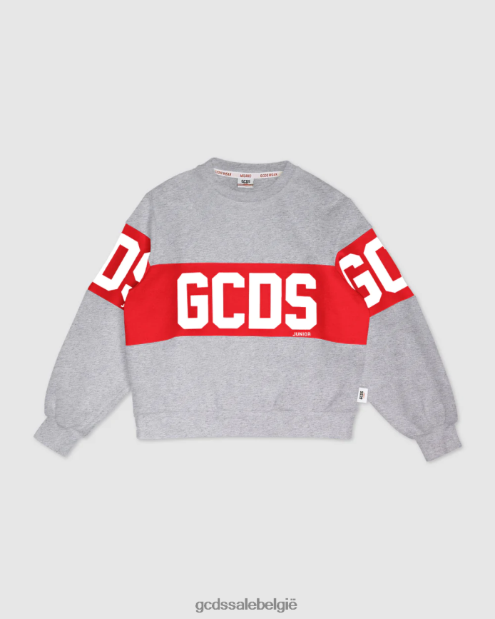 junior logoband met ronde hals kinderen GCDS grijs kleding 4600VF692