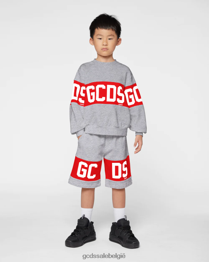 junior logoband met ronde hals kinderen GCDS grijs kleding 4600VF692