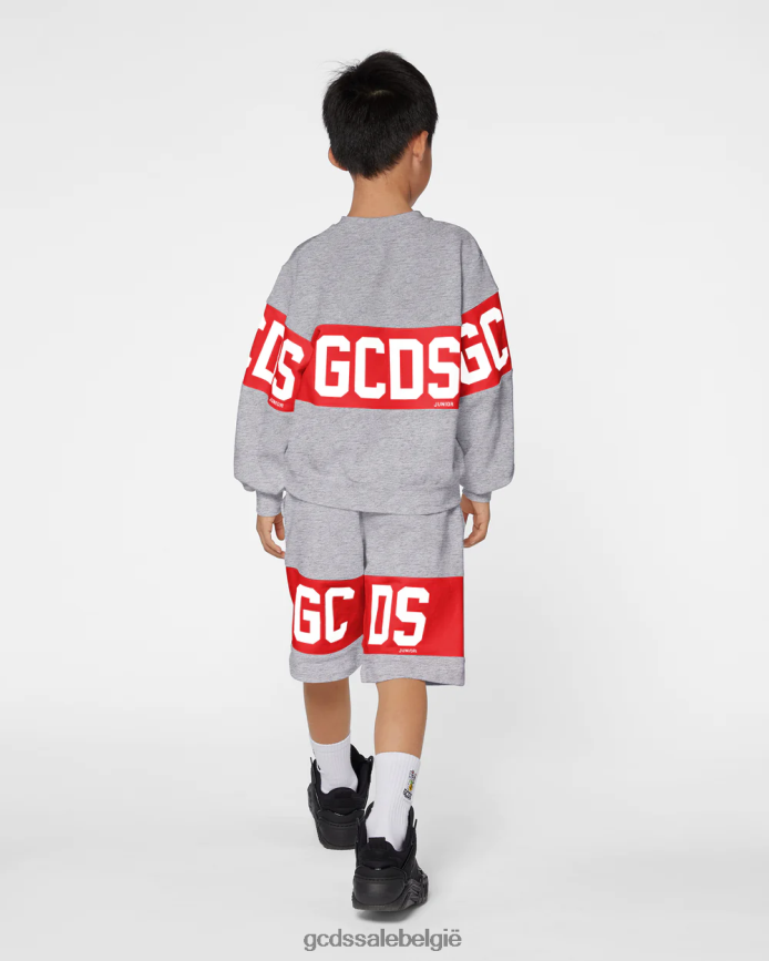 junior logoband met ronde hals kinderen GCDS grijs kleding 4600VF692