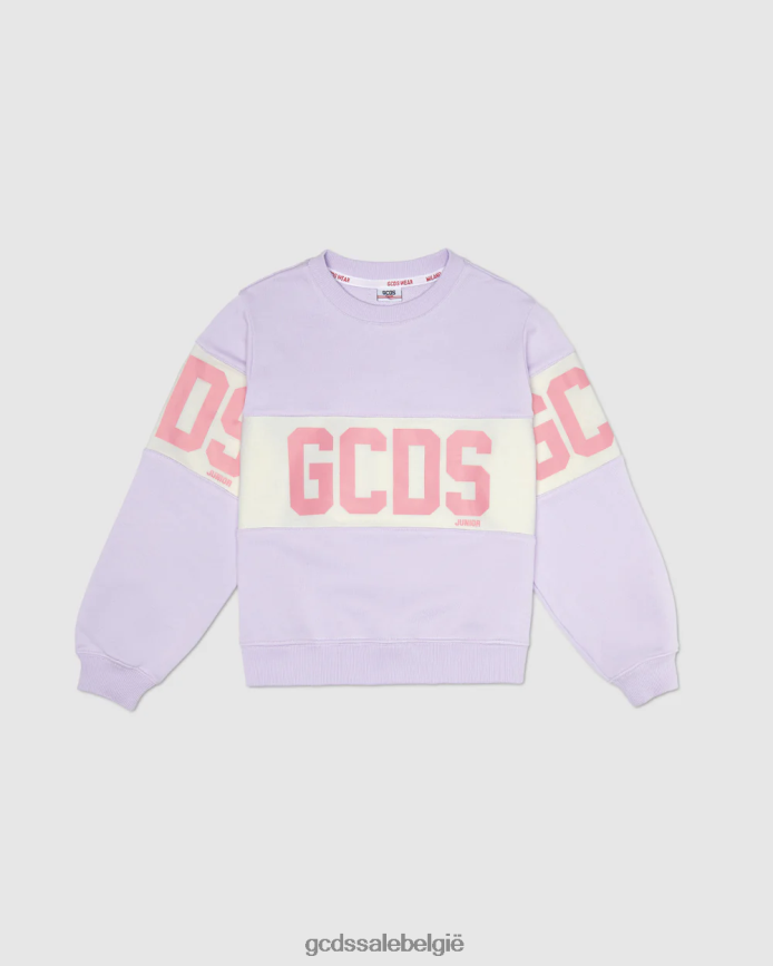 junior logoband met ronde hals kinderen GCDS lila kleding 4600VF680