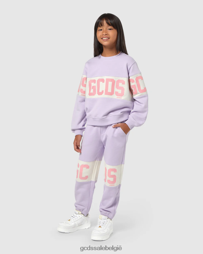 junior logoband met ronde hals kinderen GCDS lila kleding 4600VF680