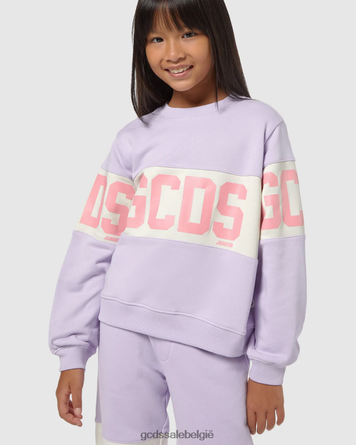 junior logoband met ronde hals kinderen GCDS lila kleding 4600VF680