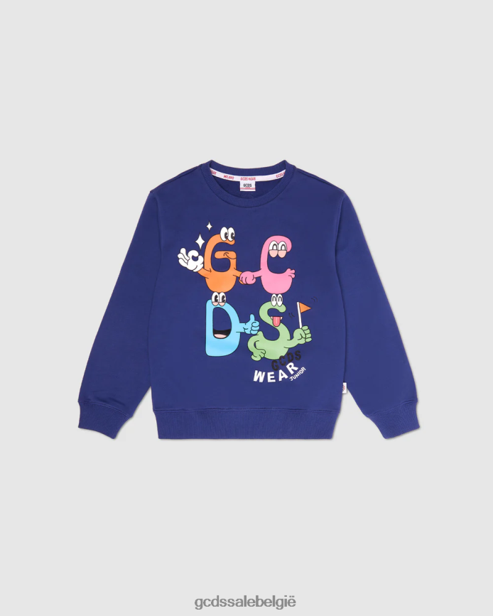 junior monsters met ronde hals kinderen GCDS blauw kleding 4600VF667