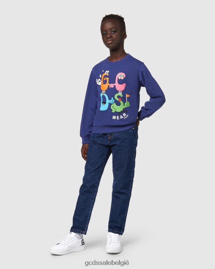 junior monsters met ronde hals kinderen GCDS blauw kleding 4600VF667