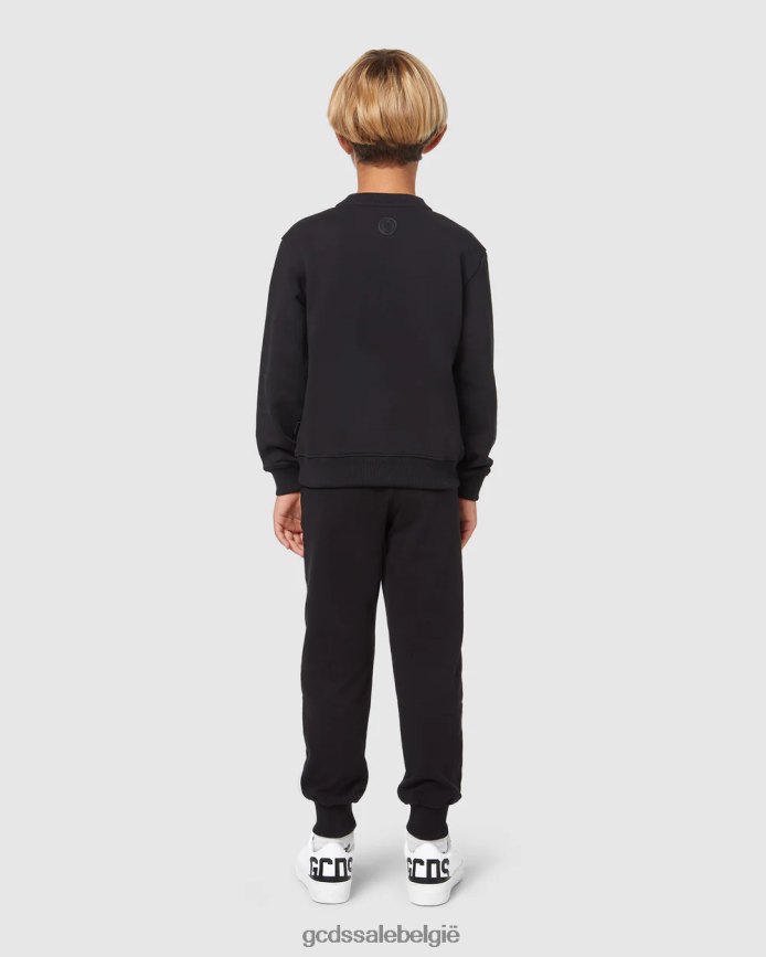 junior monsters met ronde hals kinderen GCDS zwart kleding 4600VF668
