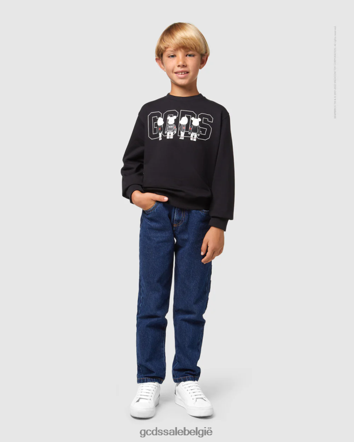 junior ronde hals kinderen GCDS x Be@rbrick zwart kleding 4600VF705