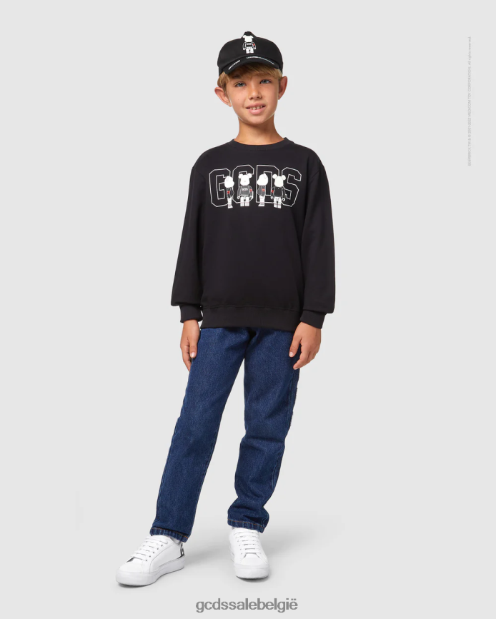 junior ronde hals kinderen GCDS x Be@rbrick zwart kleding 4600VF705