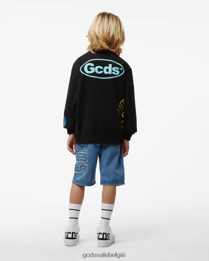 junior shell ronde hals kinderen GCDS zwart kleding 4600VF700