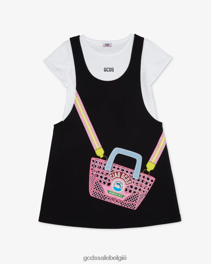 Junior "ciao" t-shirtjurk kinderen GCDS zwart kleding 4600VF805