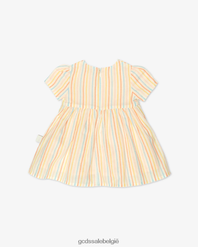 baby kersen gestreept jurkje kinderen GCDS veelkleurig kleding 4600VF625