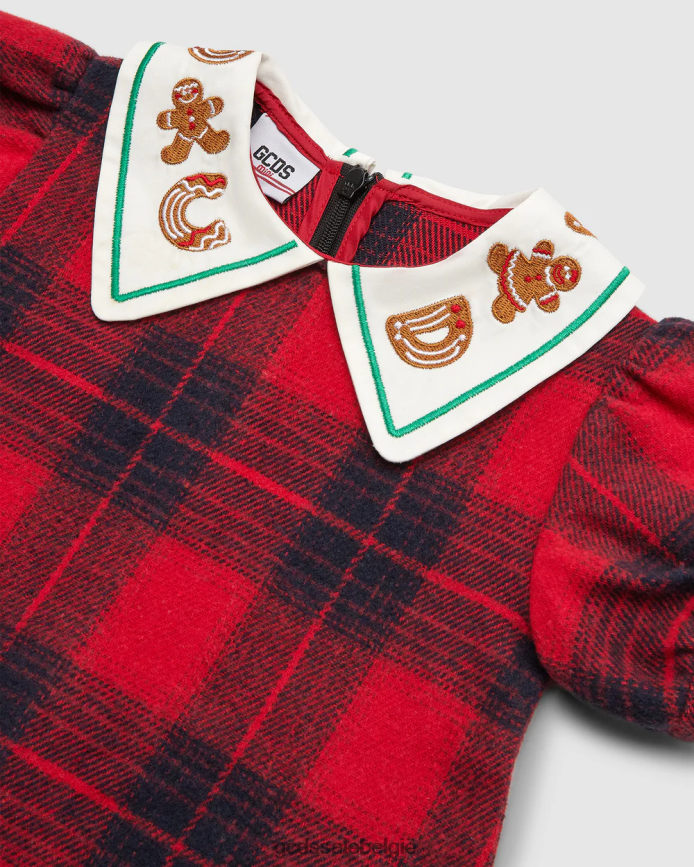 baby-tartan jurkje kinderen GCDS veelkleurig kleding 4600VF619