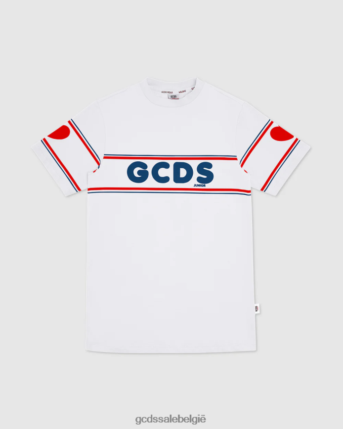 junior logo-jurk kinderen GCDS wit kleding 4600VF814