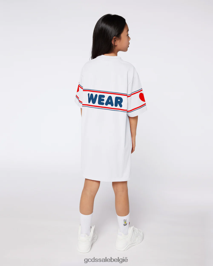 junior logo-jurk kinderen GCDS wit kleding 4600VF814