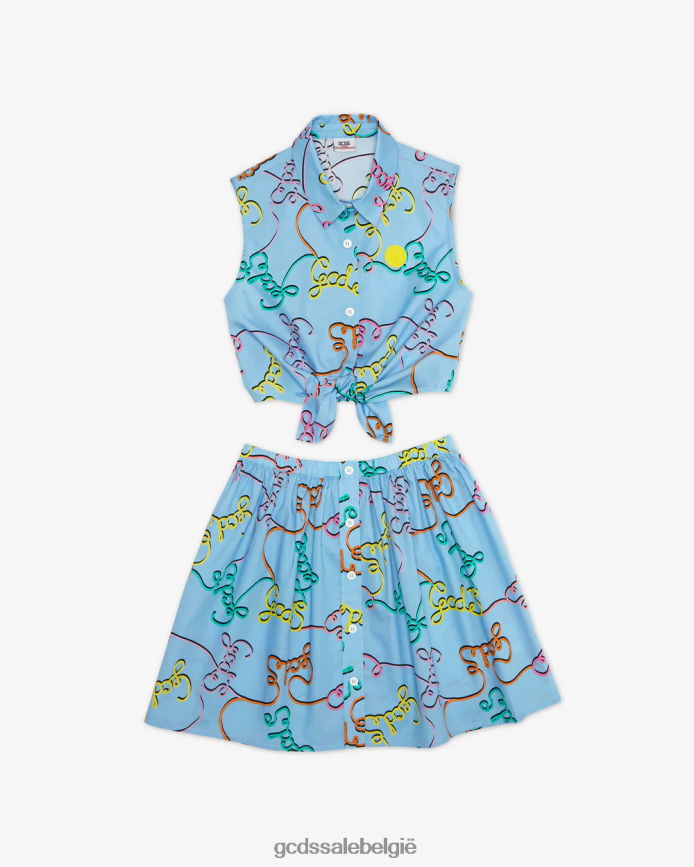 Junior shirt en rok set kinderen GCDS veelkleurig kleding 4600VF812