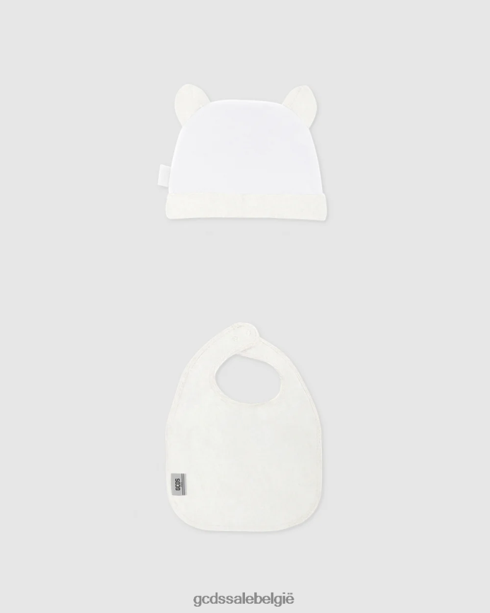 Tweedelige babycadeauset met logomotief kinderen GCDS gebroken wit kleding 4600VF584