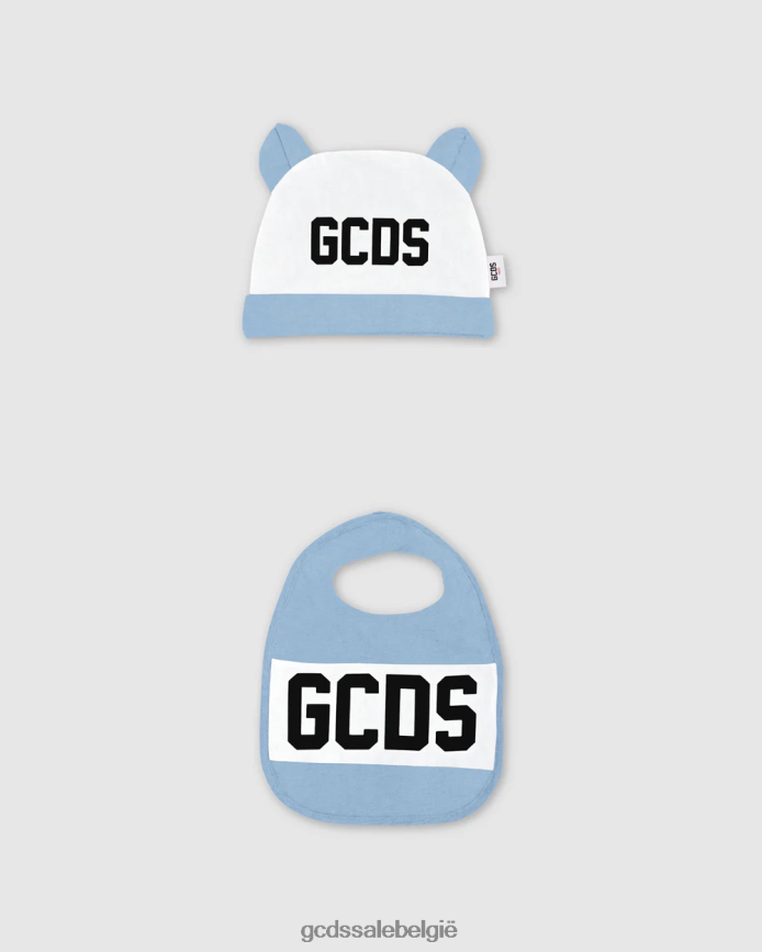 Tweedelige babycadeauset met logomotief kinderen GCDS lichtblauw kleding 4600VF580