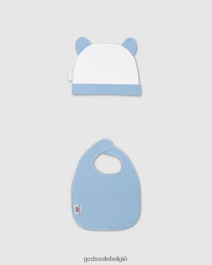 Tweedelige babycadeauset met logomotief kinderen GCDS lichtblauw kleding 4600VF580