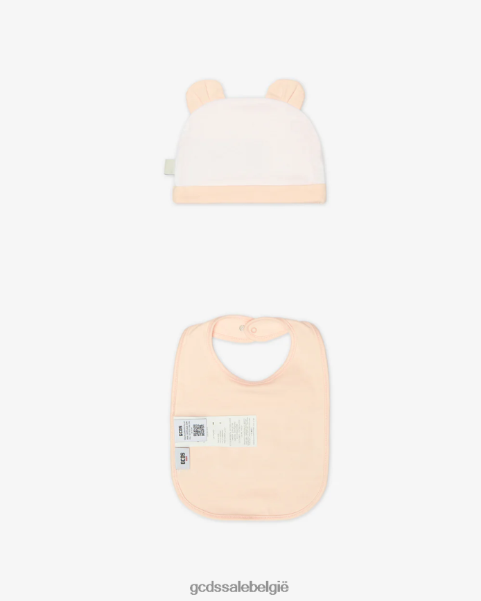 Tweedelige babyset met logoband kinderen GCDS baby roze kleding 4600VF585