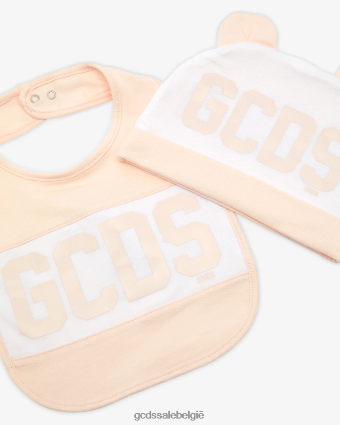 Tweedelige babyset met logoband kinderen GCDS baby roze kleding 4600VF585