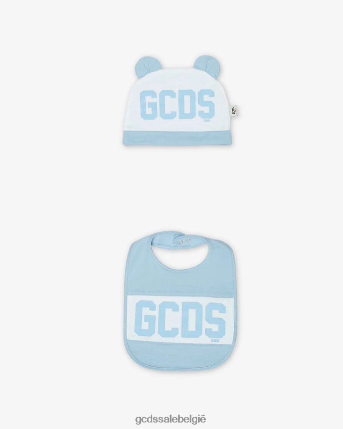 Tweedelige babyset met logoband kinderen GCDS engel blauw kleding 4600VF586