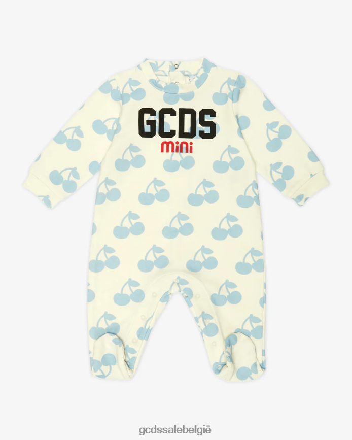 baby kersen playsuit kinderen GCDS gebroken wit/engelblauw kleding 4600VF590