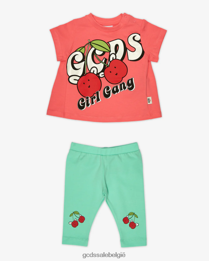 baby kersen t-shirt en legging set kinderen GCDS veelkleurig kleding 4600VF609